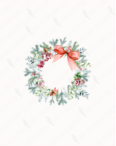 {Christmas Wreath} Cactus-Cals Vinyl Sticker