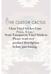 {Floral Ghost} Cactus-Cals Vinyl Sticker