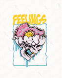 {Feelings Skull} Cactus-Cals Vinyl Sticker