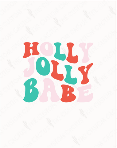 {Holly Jolly Babe} Cactus-Cals Vinyl Sticker