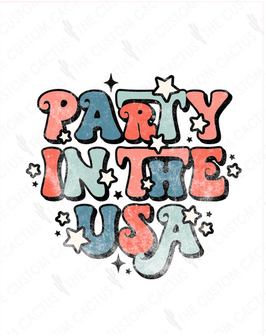 {Party In the USA} Cactus-Cals Vinyl Sticker
