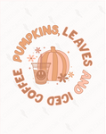 {Pumpkins, Leaves and Iced Coffee} Cactus-Cals Vinyl Sticker